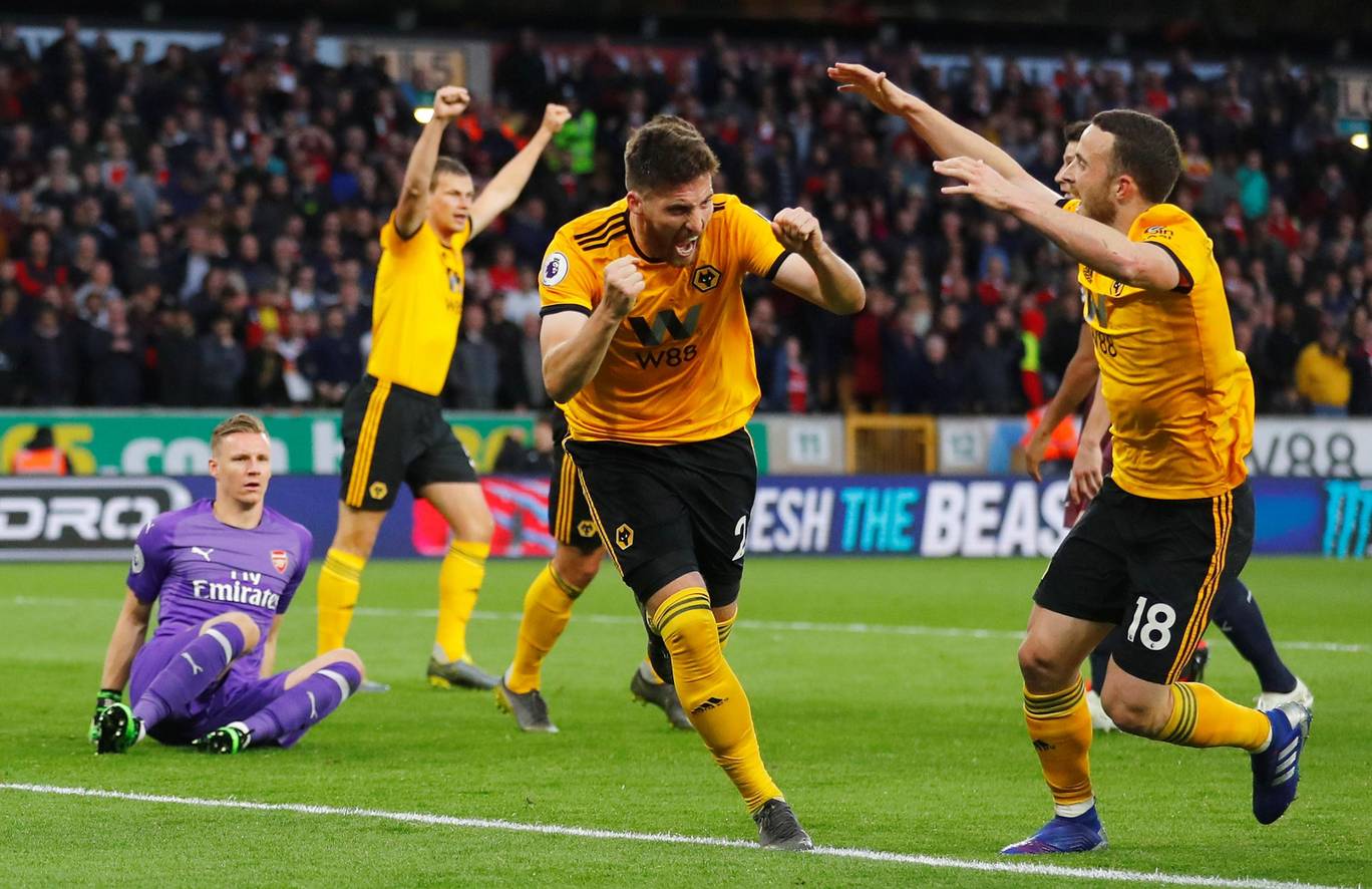 Arsenal's top four hopes hit by embarrassing  3-1 lose to Wolves