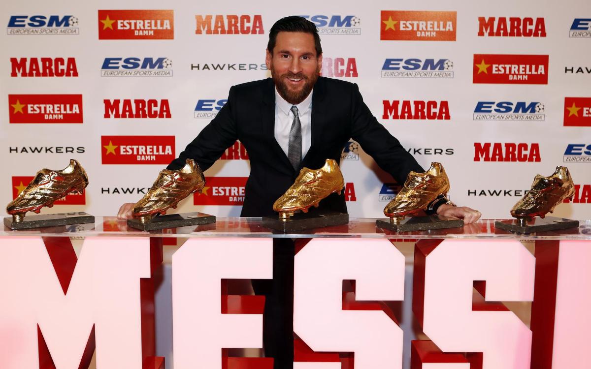 Lionel Messi third-straight Golden Shoe for Barcelona while Kylian Mbappe fails to topple his 36-goal league tally