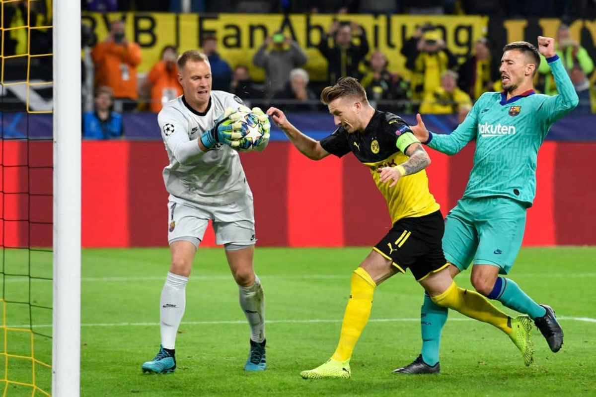 Barcelona held to a 0-0 draw by Dortmund