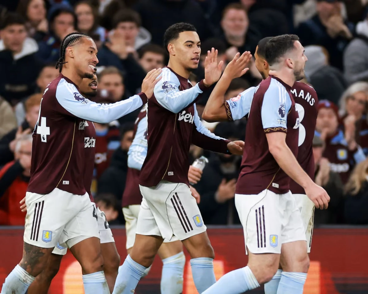 Rogers Double Fires Villa Past United in Title Push