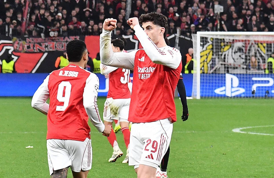 Havertz Penalty Rescues Arsenal As Leverkusen Held In Champions League Draw