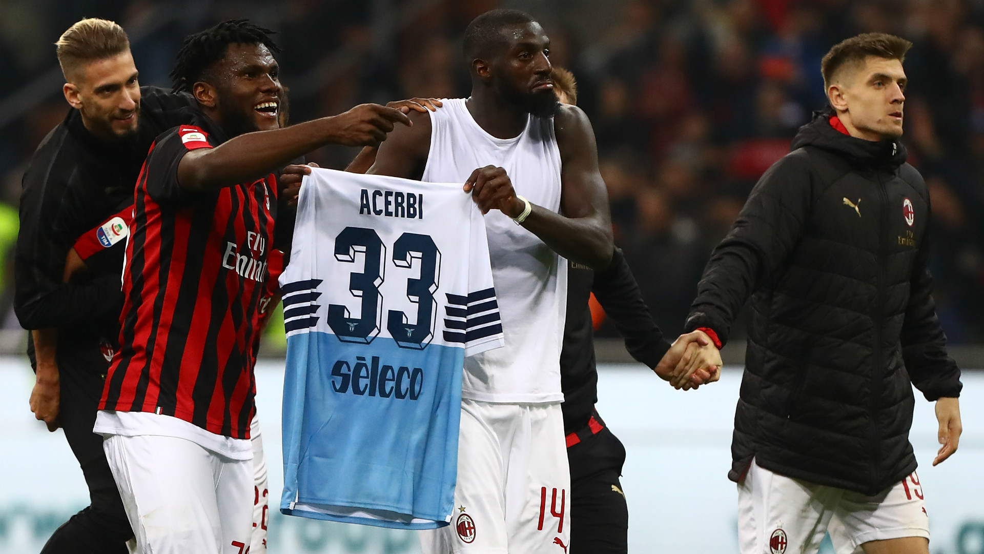 AC Milan players fined for parading opponent's shirt like a trophy | Serie A