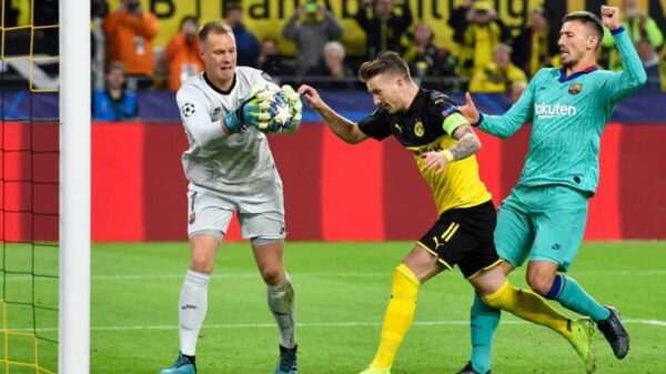 Barcelona held to a 0-0 draw by Dortmund | UEFA Champions League