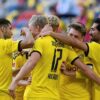 Erling Haaland scored a dramatic late win goal for Borussia Dortmund to keep their title hopes alive | Bundesliga